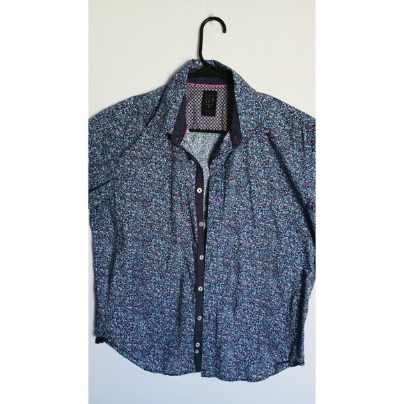 Construct New York Mens Short Sleeve Floral Shirt Size L - Picture 5 of 9